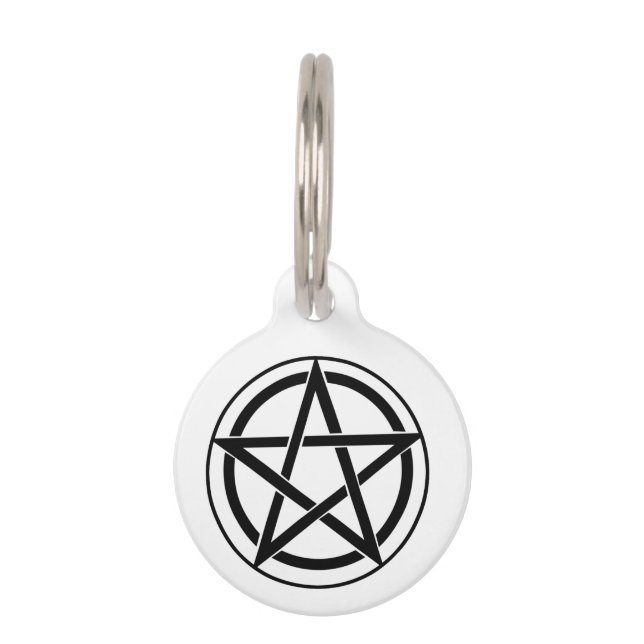 Médaillon Pour Animaux Symbole du pentagramme - Étoile à cinq points (Devant)