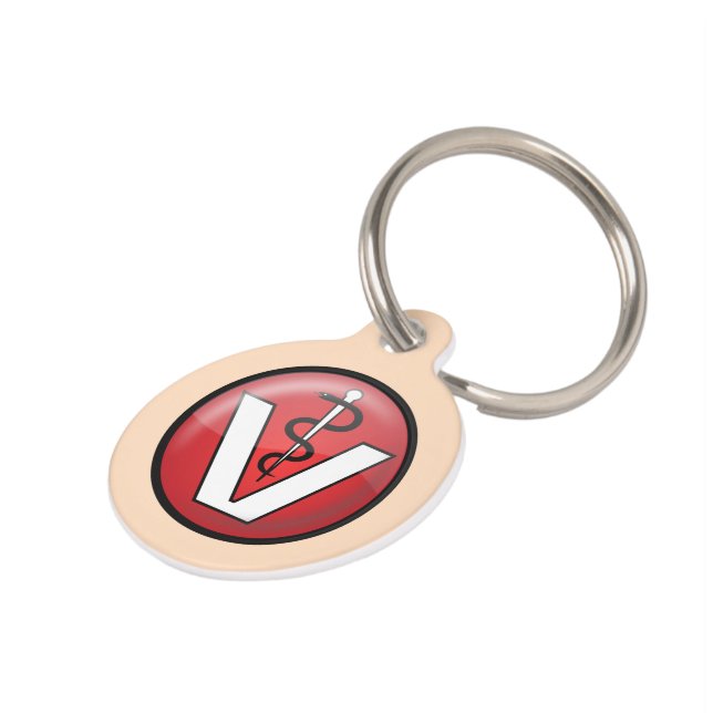 Médaillon Pour Animaux Symbole médical vétérinaire (Côté )