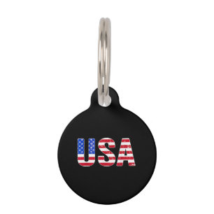 Médaillon Pour Animaux T Shirt USA Drapeau Américain Patriotique Hommes F