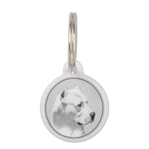 Médaillon Pour Animaux Tableau Dogo Argentino - Art Chien original