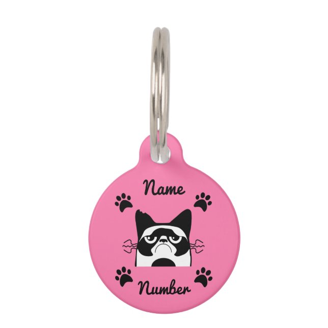 Médaillon Pour Animaux Tag animal de compagnie propriétaire (Devant)
