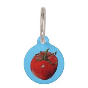 Médaillon Pour Animaux Tag d'animal de compagnie rond de tomate - Personn