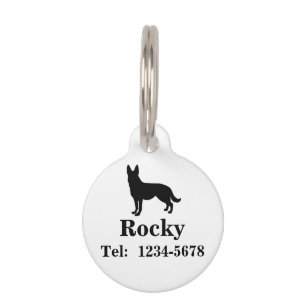 Médaillon Pour Animaux Tag de chien berger allemand personnalisé