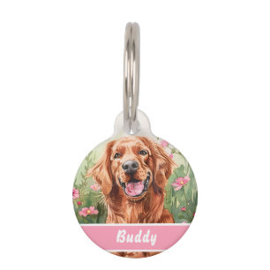 Médaillon Pour Animaux Tag de chien de plateau irlandais personnalisé