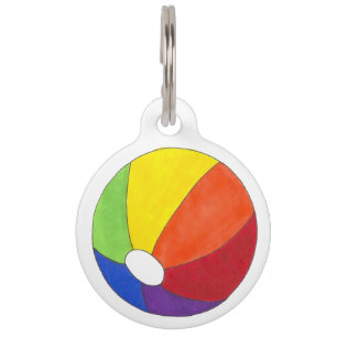 Médaillon Pour Animaux Tag de Chien de Pride d'été LGBT Rainbow Beach Bal