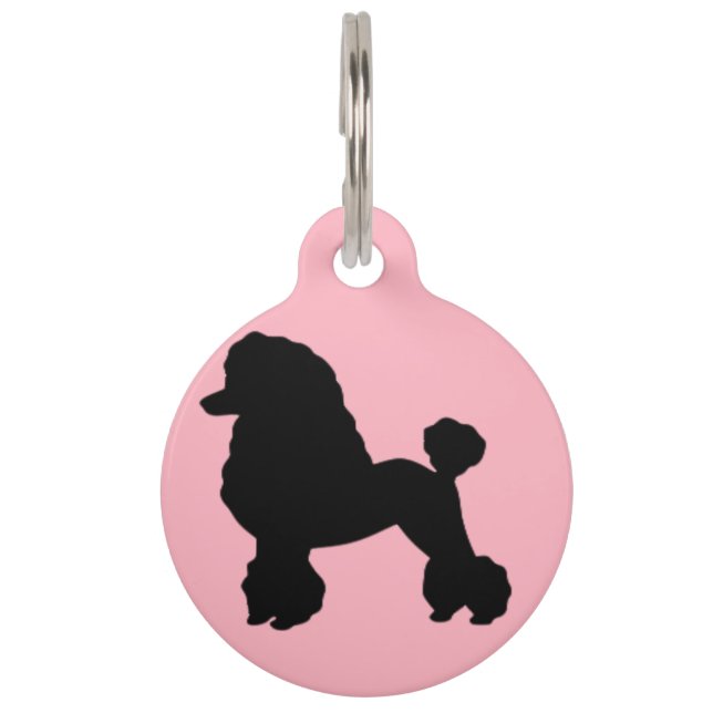 Médaillon Pour Animaux Tag de chien inspiré de la jupe de caniche rose de (Devant)