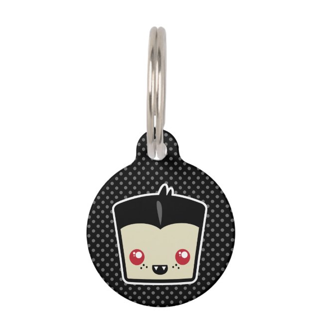 Médaillon Pour Animaux Tag de chien Kawaii Dracula (Devant)