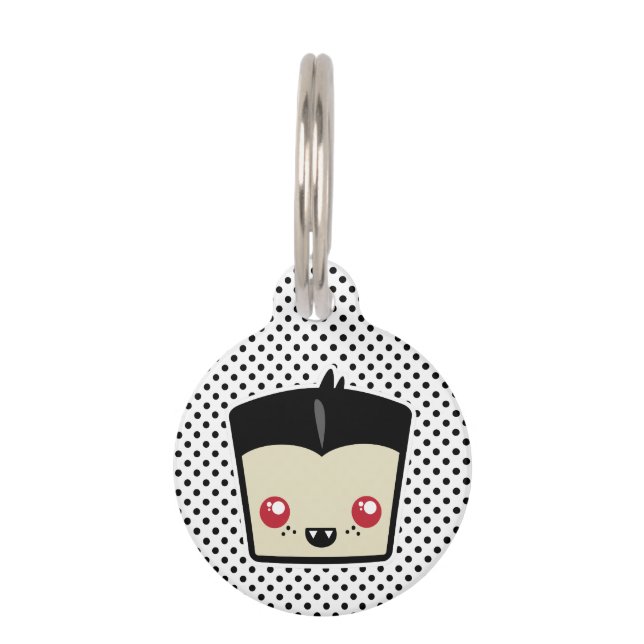 Médaillon Pour Animaux Tag de chien Kawaii Dracula (Devant)