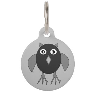 Médaillon Pour Animaux Tag de chien personnalisé de hibou d'Halloween dép