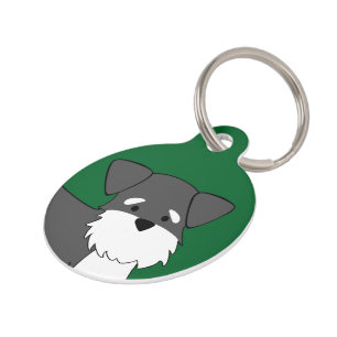 Médaillon Pour Animaux Tag de chien Schnauzer miniature personnalisable