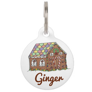 Médaillon Pour Animaux Tag de gingembre personnalisé pain d'épice maison 