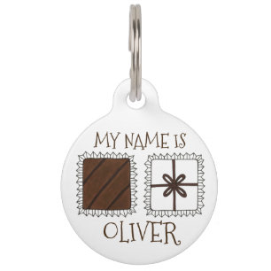 Médaillon Pour Animaux Tag de la Saint Valentin chocolat bonbons de choco