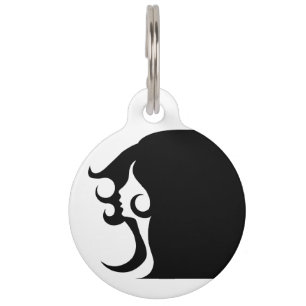 Médaillon Pour Animaux Tag de l'animal de compagnie rond de la femme déco