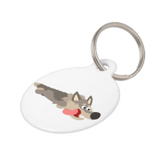 Médaillon Pour Animaux Tag de loup de loup de flotte mignon