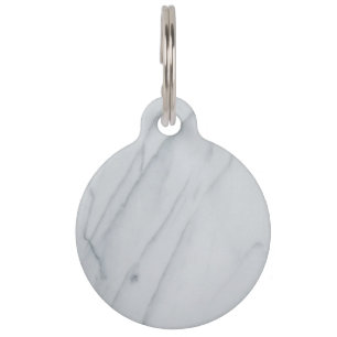 Médaillon Pour Animaux Tag de poète ronde en pierre de marbre