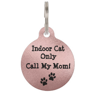 Médaillon Pour Animaux Tag d'identification de chat personnalisé "Call My