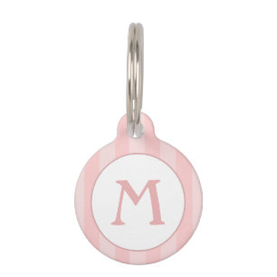 Médaillon Pour Animaux Tag d'identification de l'animal - Bandes roses av