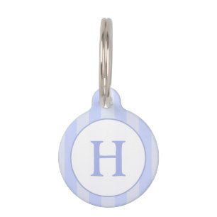 Médaillon Pour Animaux Tag d'identification de l'animal - Bleu clair rayu