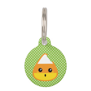 Médaillon Pour Animaux Tag Kawaii Candy Corn Dog