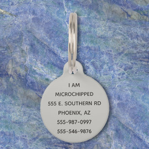 Médaillon Pour Animaux Tag Personnaliser Microchipped