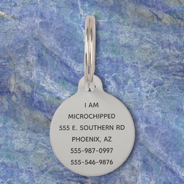 Médaillon Pour Animaux Tag Personnaliser Microchipped (Créateur téléchargé)