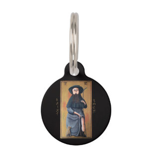 Médaillon Pour Animaux Tag Saint Roch Patron Saint des Chiens Round Pet