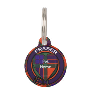 Médaillon Pour Animaux Tartan d'écossais de plaid de clan de Fraser