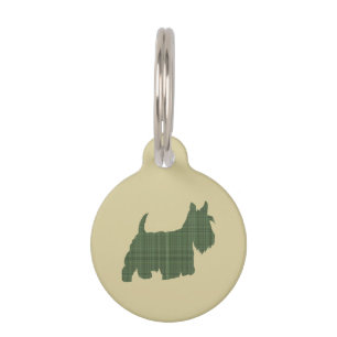 Médaillon Pour Animaux Tartan Scottie