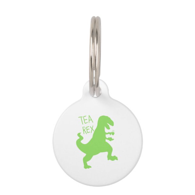 Médaillon Pour Animaux Tea rex - Choisir la couleur arrière - plan (Devant)