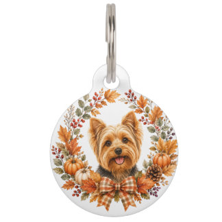 Médaillon Pour Animaux Térrier du Yorkshire Automne