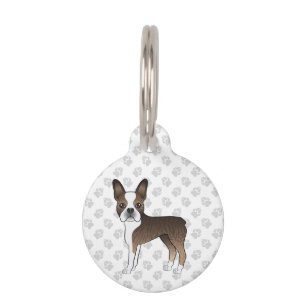 Médaillon Pour Animaux Tervueren Boston Terrier Chien de Dessin Animé Ave