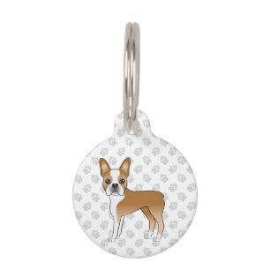 Médaillon Pour Animaux Tervueren Boston Terrier Chien de Dessin Animé Ave
