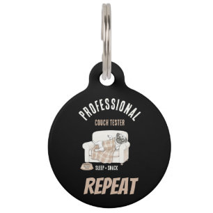 Médaillon Pour Animaux Testeur de Canapé Professionnel – Collection Cozy 