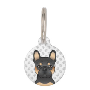 Médaillon Pour Animaux Tête de Bouledogue Français Black And Tan & Infos 