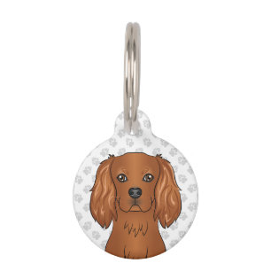 Médaillon Pour Animaux Tête de chien Cavalier King Charles Spaniel Ruby