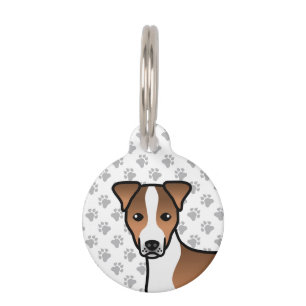 Médaillon Pour Animaux Tête de Jack Russell Terrier à poil lisse blanc et
