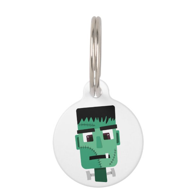 Médaillon Pour Animaux Tête de monstre de Frankenstein (Devant)