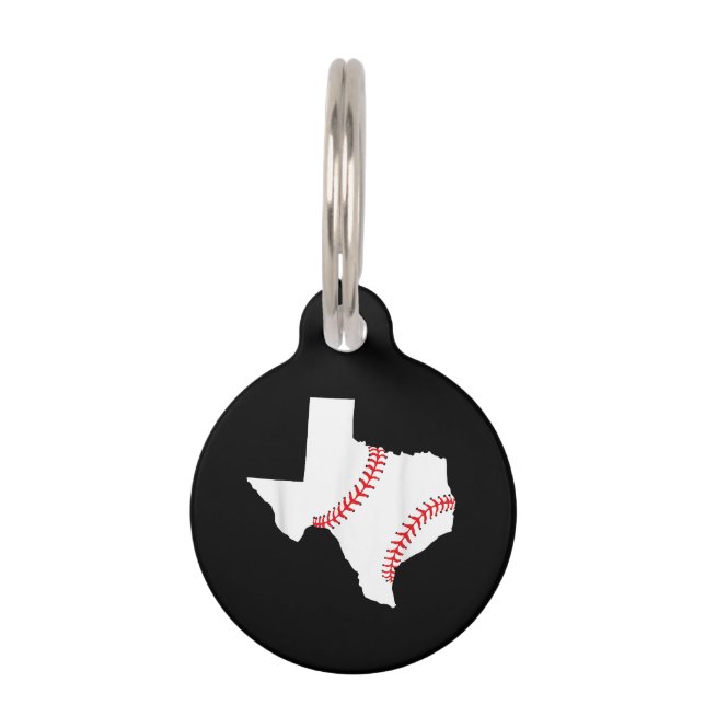 Médaillon Pour Animaux Texas Baseball État drôle Texas Baseball  (Devant)
