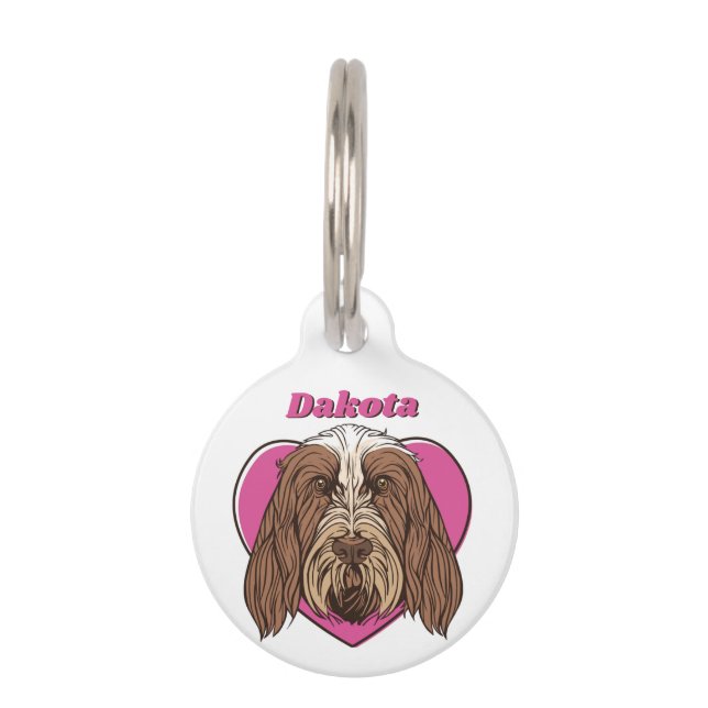 Médaillon Pour Animaux Texte personnalisé Amoureux des chiens Spinone ita (Devant)
