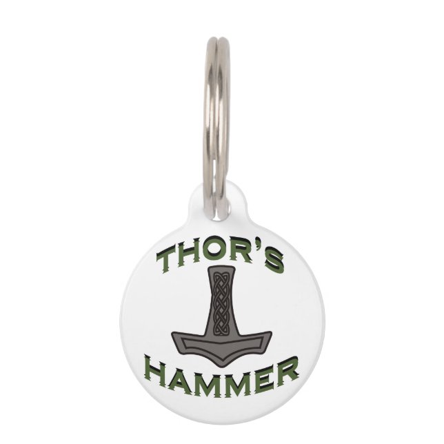 Médaillon Pour Animaux Thor's Hammer (Devant)