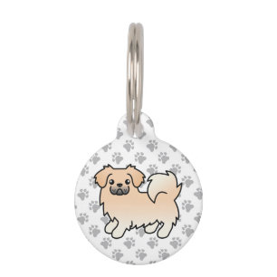 Médaillon Pour Animaux Tibétain Spaniel crème Chien de dessin animé & Inf