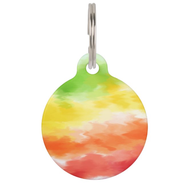 Médaillon Pour Animaux Tie Dye (Devant)