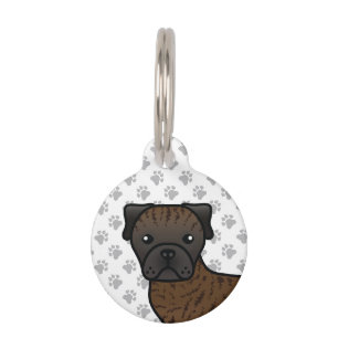Médaillon Pour Animaux Tigre Bullmastiff Chien de Dessin Animé Mignon & I