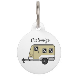 Médaillon Pour Animaux Tiny Tan Caravan Camper Thunder_Cove