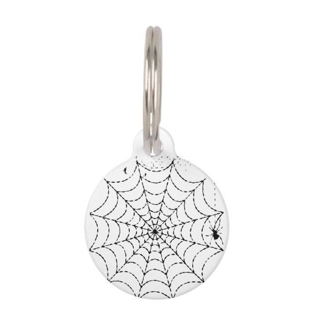 Médaillon Pour Animaux Toile d'araignée Halloween effrayante (Devant)