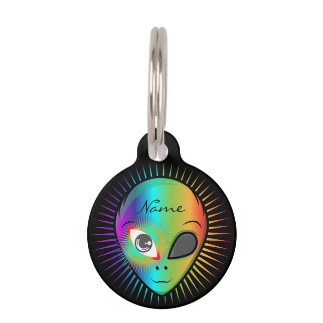 Médaillon Pour Animaux Tonnerre-Cove de la tête du Alien de liaison (Devant)