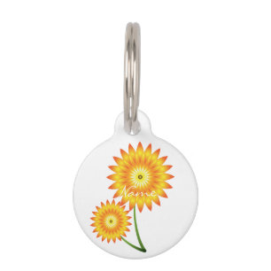 Médaillon Pour Animaux Tonnerre_Cove, deux Plantes de tournesol