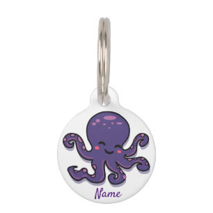 Médaillon Pour Animaux Tonnerre-Cove mauve