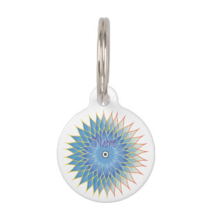 Médaillon Pour Animaux Tonnerre de Mandala Lotus Blossom