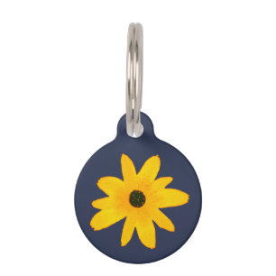 Médaillon Pour Animaux Tournesol Fleur de Pays Jaune 